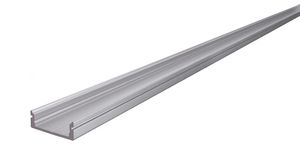 Reprofil AU-01-15 flaches U-Profil für 15 - 16,3 mm LED Stripes, Silber-matt, eloxiert, 2000 mm