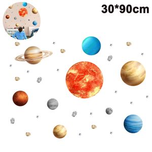 Leuchtende Sterne und Planeten Wandsticker Sonnensystem - Lichtsticker - Wandsticker für Kinderzimmer Schlafzimmer 9 Planeten