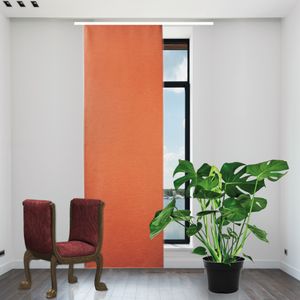 Flächenvorhang "Blickdicht" 60 x 245 cm (B x H) in Orange ( mit Beschwerungsstange / Paneelwagen ) - Schiebevorhang als Raumteiler