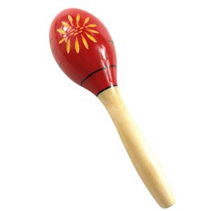Maracas Hudební nástroje Vzdělávací ručně vyráběné dřevěné maracas chrastítka pro párty dárky Hudební zábava Narozeninové párty Karnevaly (Dlouhé červené vyřezávané květiny )