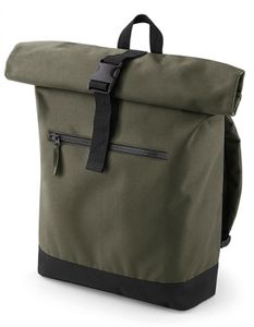 Roll-Top Backpack / Freizeit Rucksack | 32 x 44 x 13 cm - Farbe: Military Green - Größe: 32 x 44 x 13 cm