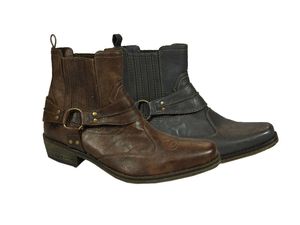 Mustang 4116-501 Schuhe Herren Stiefeletten Westernstiefeletten, Größe:47 EU, Farbe:Grau