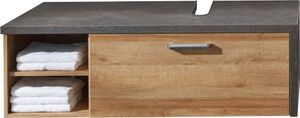 trendteam Bad Waschbeckenunterschrank Bay Eiche Riviera Honig 123 x 39 x 53 cm