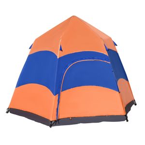 Quick-Up-Zelt Doppelwandzelt Outdoor Familienzelt Pop-Up für 4–6 Personen 4 Jahreszeiten wasserdicht