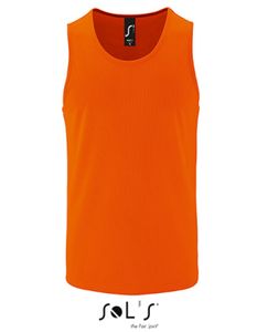 Herren Sports Tank Top Sporty - Farbe: Neon Orange - Größe: L