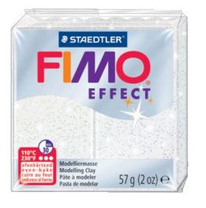 FIMO EFFECT Modelliermasse ofenhärtend glitter weiß 57 g