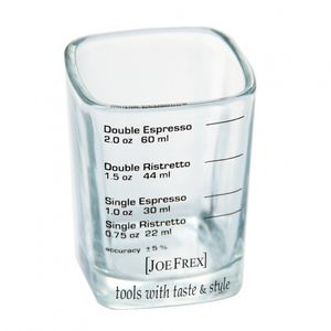 JoeFrex Espressoglas Shotglas eckig 60 ml mit Skalierung Espresso Ristretto