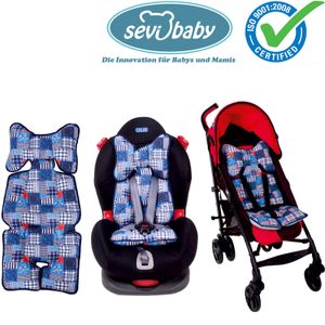 Sevibaby PATCHWORK Einlage Sitzunterlage fü Babyschale Kinderwagen Autositz 8376-31