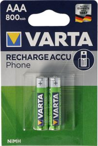 VARTA Telefon-Akku "RECHARGE ACCU Phone" Micro (AAA) 2 Stück