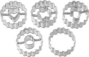 Dr. Oetker 5er Mini-Linzer Ausstecher-Set, Ausstechformen für Weihnachten, Ausstecher für Plätzchen, Kekse und Fondant, vielfältige Motive, Menge: 1 x 5er Set Dr. Oetker 5er Mini-Linzer Ausstecher-Set, Ausstechformen für Weihnachten, Ausstecher für Plätzchen, Kekse und Fondant, vielfältige Motive, Menge: 1 x 5er Set