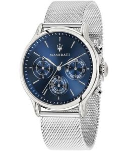 Maserati R8853118013 Pánské multifunkční hodinky Epoca Silver/Blue