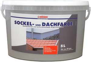 Wilckens 5 L. Sockel- & Dachfarbe, Steingrau Matt, hochdeckende, wetterbeständig