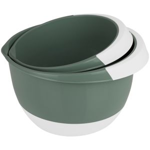 Rührschüssel 2er Set mintgrün Backschüssel Kochschüssel Schüssel Kunststoff Teigschüssel Salatschüssel