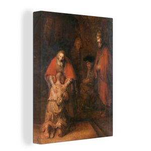 OneMillionCanvasses® - Maľba na plátne - Obraz na plátne Nástenná maľba na plátne - Návrat márnotratného syna - Rembrandt van Rijn - 30x40cm -
