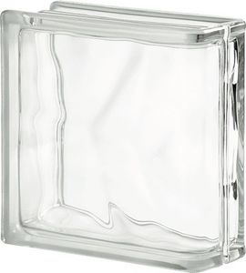 Glasbaustein Wolke Endstein weiß 19 cm x 19 cm x 8 cm