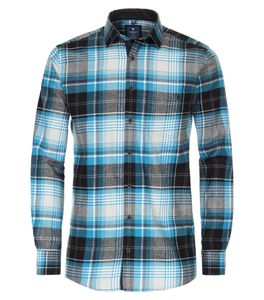 Redmond - Comfort Fit - Herren Flanell Hemd in verschiedenen Farben kariert (232150111), Größe:XL, Farbe:Schwarz(90)