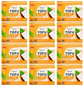 12er Pack - Seidiger Tofu Extra Fest (12x 349g] | Mori-Nu Morinaga | Extra Firm | geeignet für Stir-Fry und zum Braten