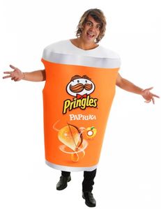 Pringles Kostüm Chips Spaßkostüm für Erwachsene, Farbe:orange