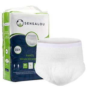 Sensalou Inkontinenzhosen Erwachsene Windeln für Männer Frauen Schutzhosen Pants - Größe L (22 Stück)
