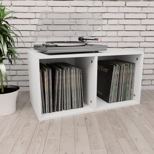 Modern-desgin Medienregal, Büroregal, Schallplatten-Aufbewahrungsbox Weiß 71x34x36 cm