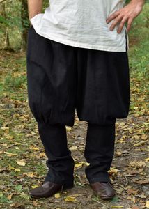Wikinger-Hose / Rushose Olaf, schwarz - Mittelalter LARP Kostüm Herren Verkleidung Größe: XXL