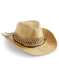 Straw Cowboy Hat / Strohhut im Advanger Style - Farbe: Natural - Größe: One Size