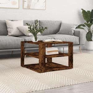 vidaXL Stolik kawowy dąb wędzony 59,5x59,5x40 cm materiał drewnopochodny