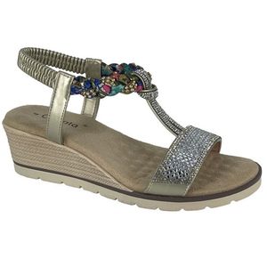 Cipriata - Damen Sandalen "Gilda", Mit Strass besetzt DF2328 (40,5 EU) (Gold) Cipriata - Damen Sandalen "Gilda", Mit Strass besetzt DF2328 (40,5 EU) (Gold)
