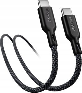 Innostyle PowerFlex USB-C rychlonabíjecí kabel 60W 2m Polyamid, Černý pro iPhone a Samsung