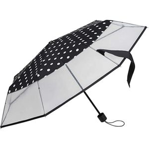 Falconetti Regenschirm 24 x 90 cm Polyester schwarz/transparent