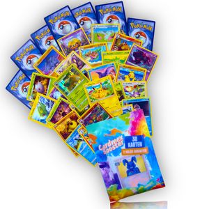 30 Pokemon Karten deutsch und original in Cardmex Tüte mit 1x Holo und 1x Reverse Holo - alle Pokémon Sammelkarten sind verschieden