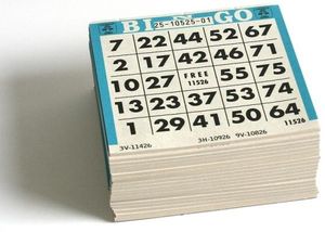 Bingo Karten, Ticket - Block, für 1-75 Bingo Spiel