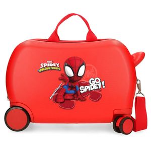 Joumma Bags Sitzkoffer Ziehkoffer Kinderkoffer Kinder Hartschalen Koffer Marvel Spidey Rot