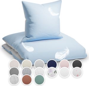 Sleepwise Bettwäsche 135x200 cm, Microfaser Bettwäsche  Getestet, Weicher Winter- und Sommer Bettbezug, Antistatisch & Atmungsaktiv, Allergiker Duvet Cover Bügelfrei, 1 Bett- und 1 Kissenbezug
