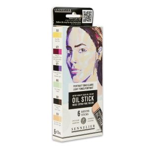 Sennelier Set mit 6 Mini Oil Sticks - helle Farben - N130116.01