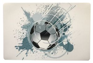 Schreibtischunterlage Ball Fußball grau weiß 40 x 60 cm abwischbar