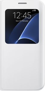 Samsung S-View Cover Buch Style Case Weiß EF-CG935PW G935F Galaxy S7 edge