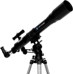 OPTICON - Teleskop Sky Navigator, Vergrößerung 525x, Durchmesser 70 mm, Brennweite 700 mm, Okularauszug 1,25", Barlowlinse 3x, für Anfänger und Fortgeschrittene, Umfangreichem Zubehör