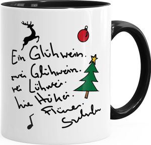 MoonWorks Kaffee-Tasse Ein Glühwein swei Glühwein-Tasse Weihnachten