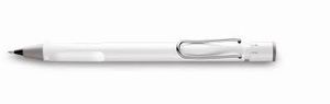 LAMY Druckbleistift Safari WEIß mit Mine 0,5mm und Radiergummi