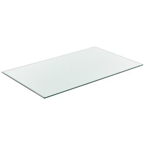 [neu.haus] Sklenená doska 100x62cm Uhlová sklenená stolová doska ESG Sklenená krbová doska Krbové sklo DIY stôl