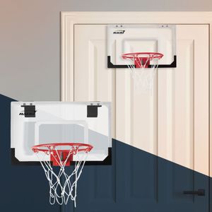 Hauki Mini Basketballkorb Set mit 3 Bälle, 45,5x30,5 cm, Weiß, inkl. Netz und Pumpe