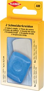 KLEIBER Schneiderkreide 2er Set weiß/blau in Metalldose