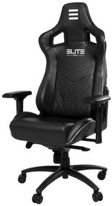 ELITE Gaming-Stuhl Honor, Ergonomischer Racing Stuhl, auch als RGB, Bürostuhl bis 150 kg mit extrabreiter Sitzfläche Schreibtischstuhl Chefsessel Sessel Drehstuhl Gamingstuhl (Schwarz LED)