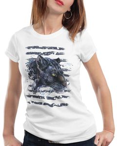 style3 Schwarzer Panther Damen T-Shirt berglöwe zoo dschungel, Größe:L
