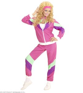 Kostüm 80er Jahre Dame Trainingsanzug Jogginganzug 80ties Verkleidung XL - 46/48