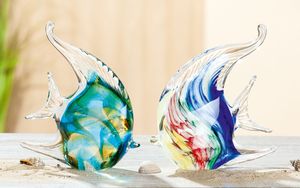 GILDE Glasart, Figur, Fisch, Glas, mehrfarbig, , 2fach sortiert, L. 4 cm, B. 13,5 cm, H. 13,5 cm 39431