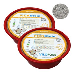 Vilofoss Pickstein EXTRA HART 2 x10 kg Set 20 kg Pickschale Geflügel Hühner Mineral
