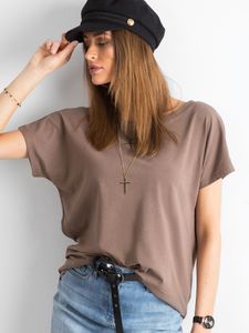 Basic Feel Good Kurzarm-T-Shirt für Frauen Mangalden braun XL