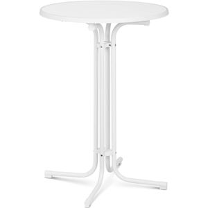 Barový stůl Royal Catering - Ø 80 cm - skládací - bílý